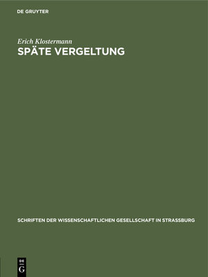 cover image of Späte Vergeltung